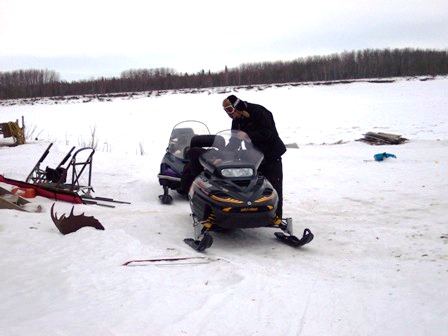 David with snowmobile