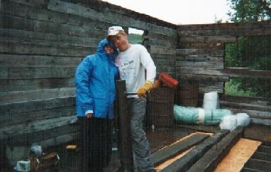 Rachael and Winston drilling for water